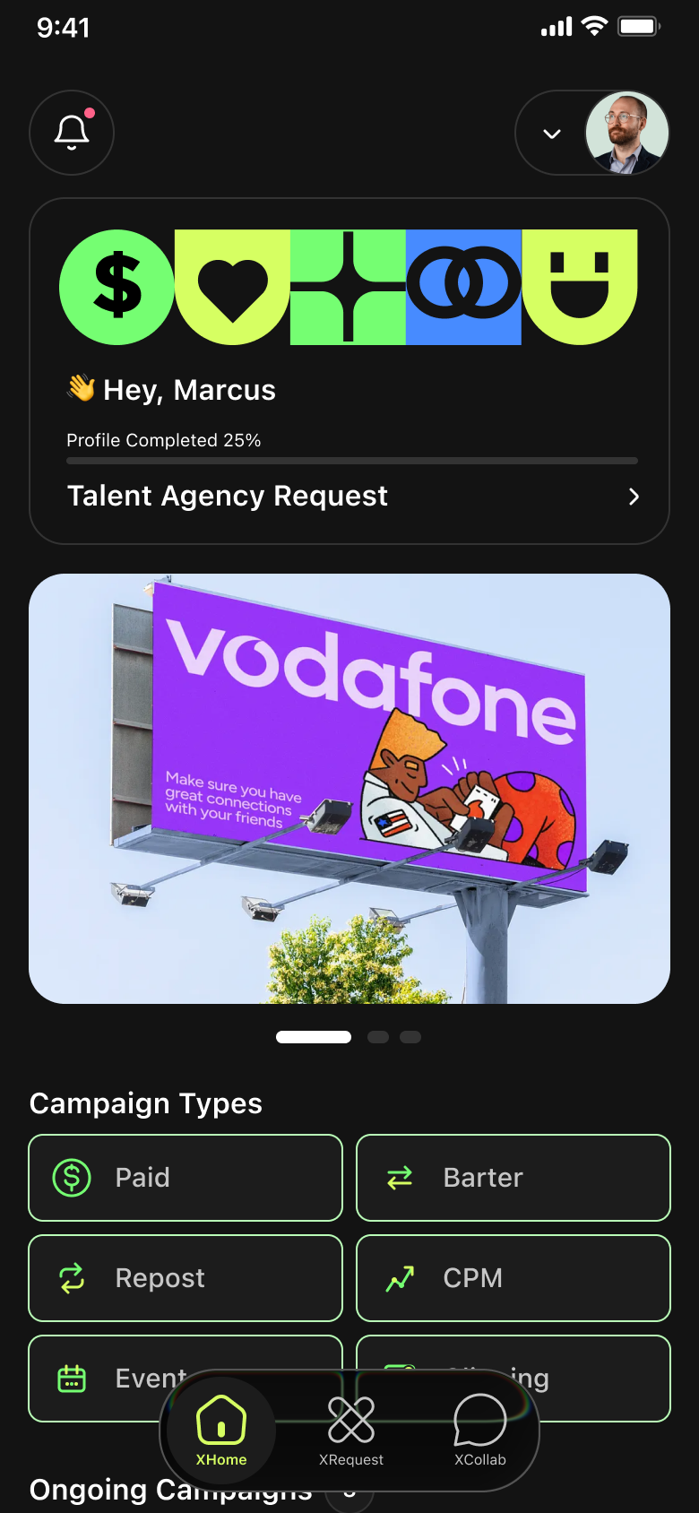 XLEY Creator App campaign leaderboard