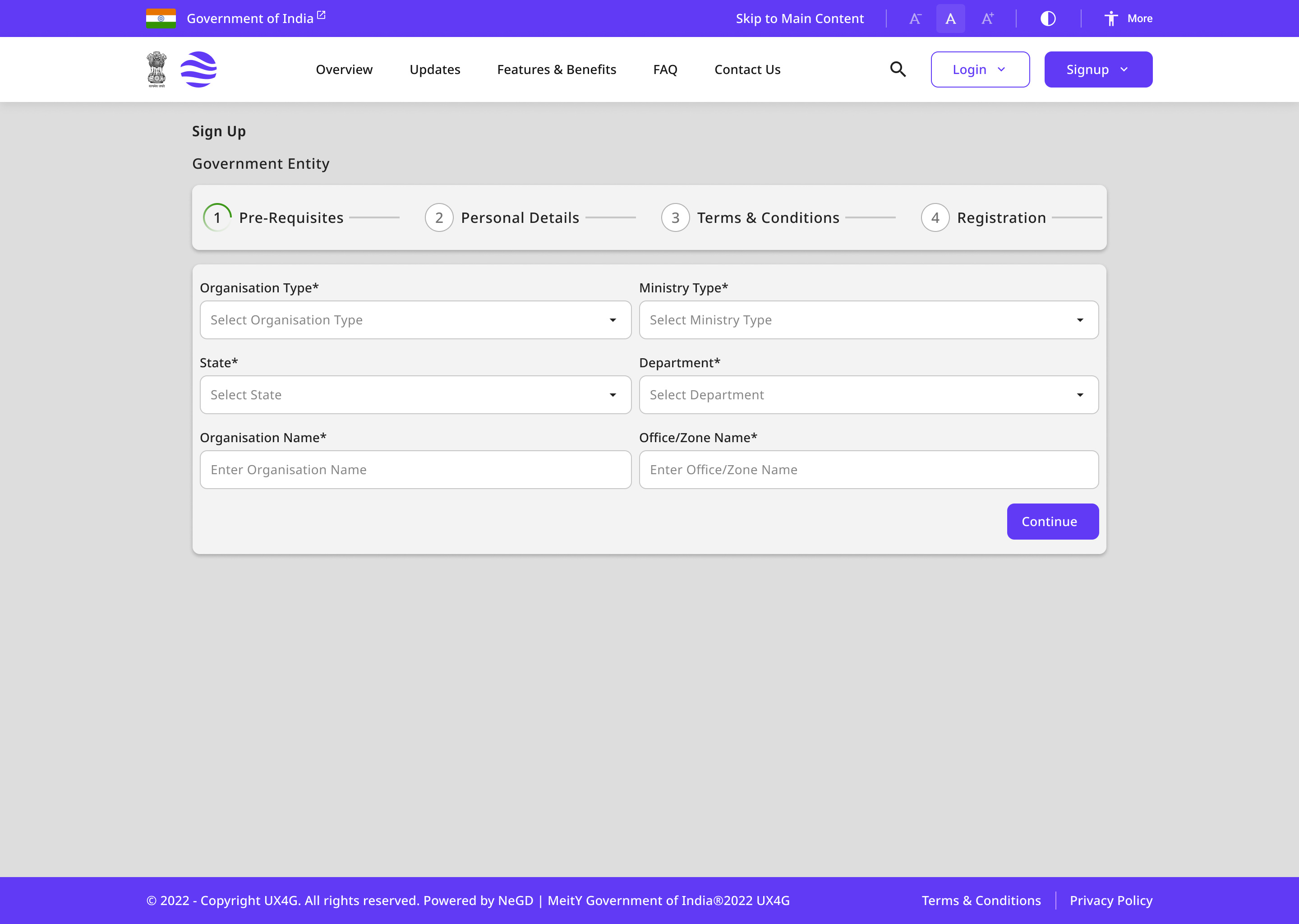 Government Influencer Platform role-based system architecture