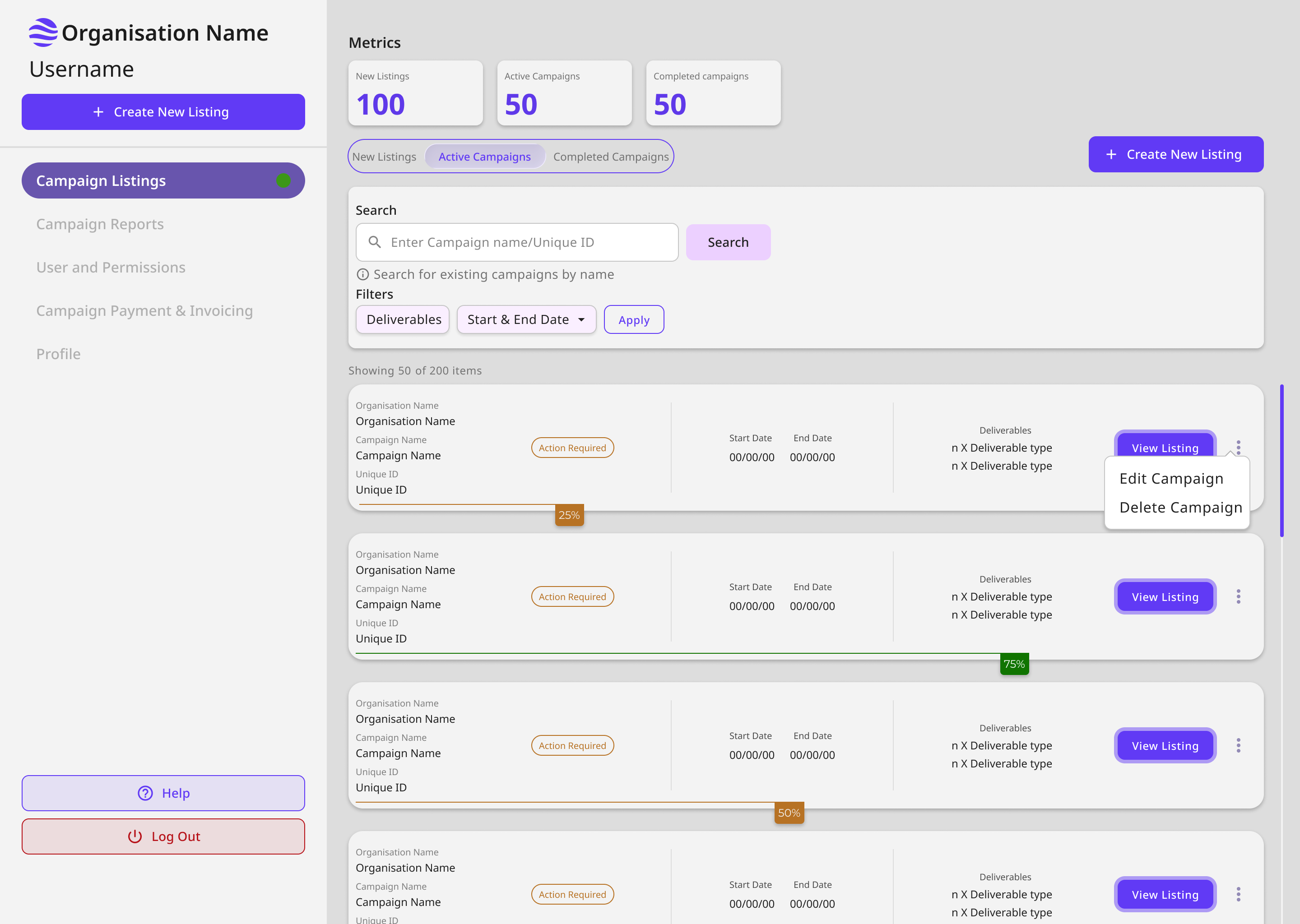Government Influencer Platform compliance flow
